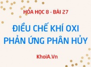 Cách điều chế Oxi từ KMnO4, KClO3, H2O và Không khí bằng phản ứng phân hủy - Hóa 8 bài 27